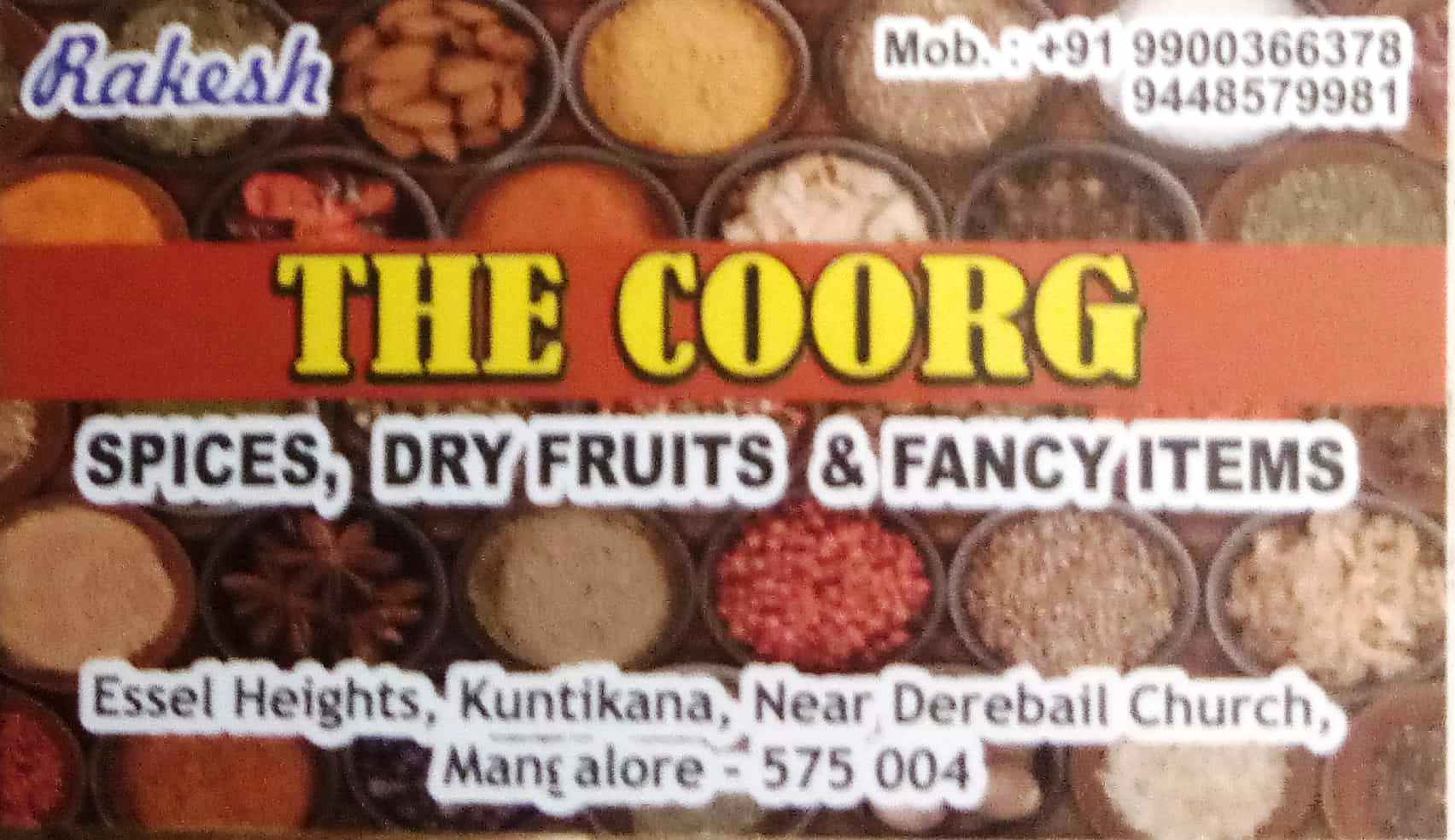 THE COORG SPICES DRY FRUITS & FANCY ITEMS
