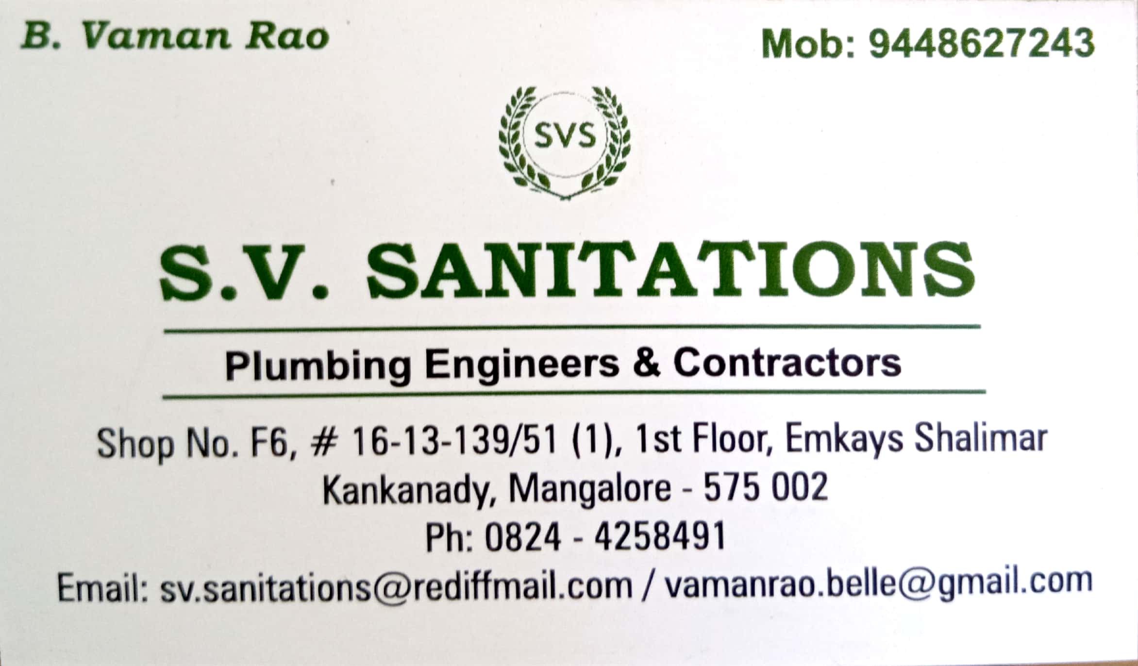 PLUMBING CONTRACTOR IN MANGALORE