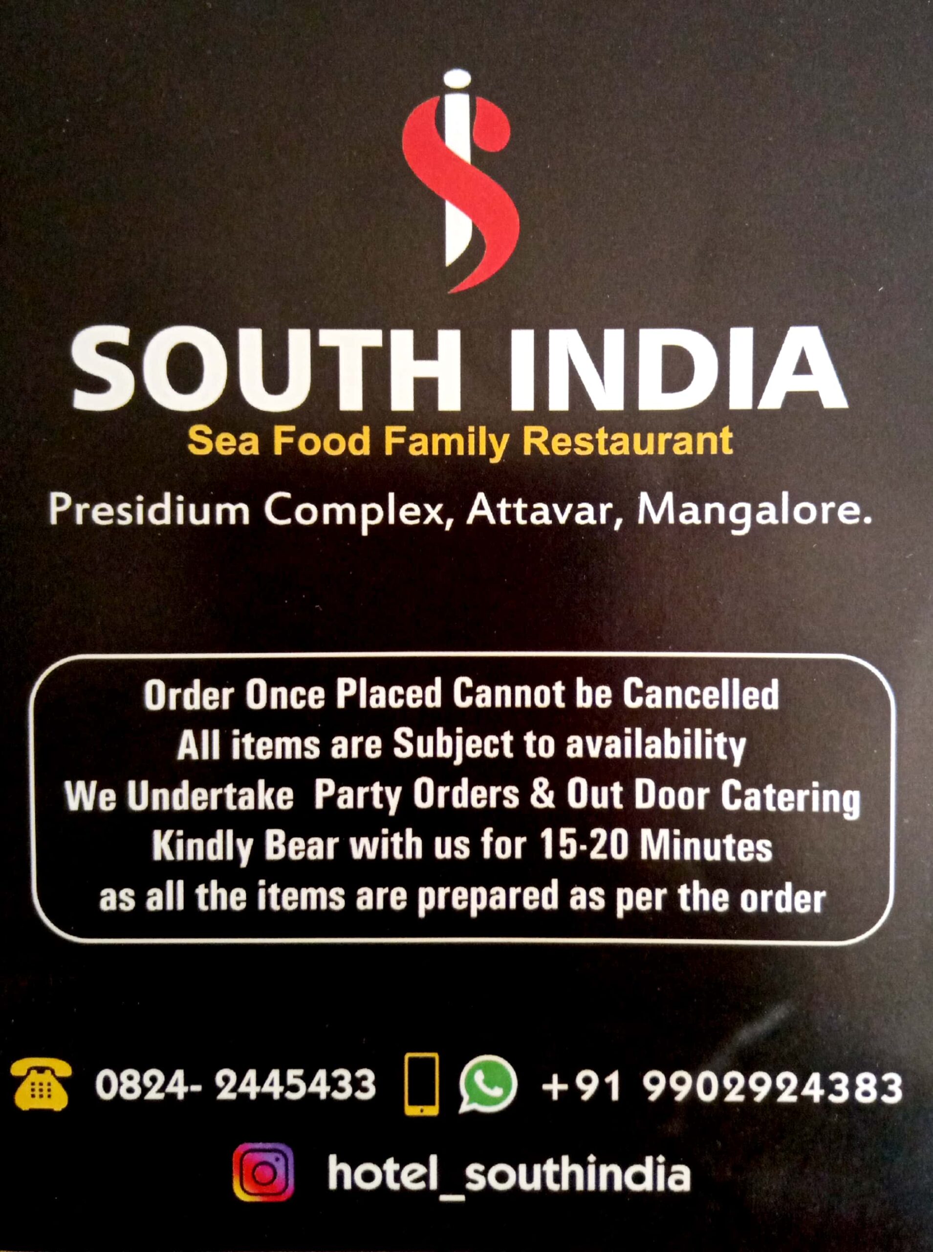 SEAFOOD RESTAURANT IN MANGALORE