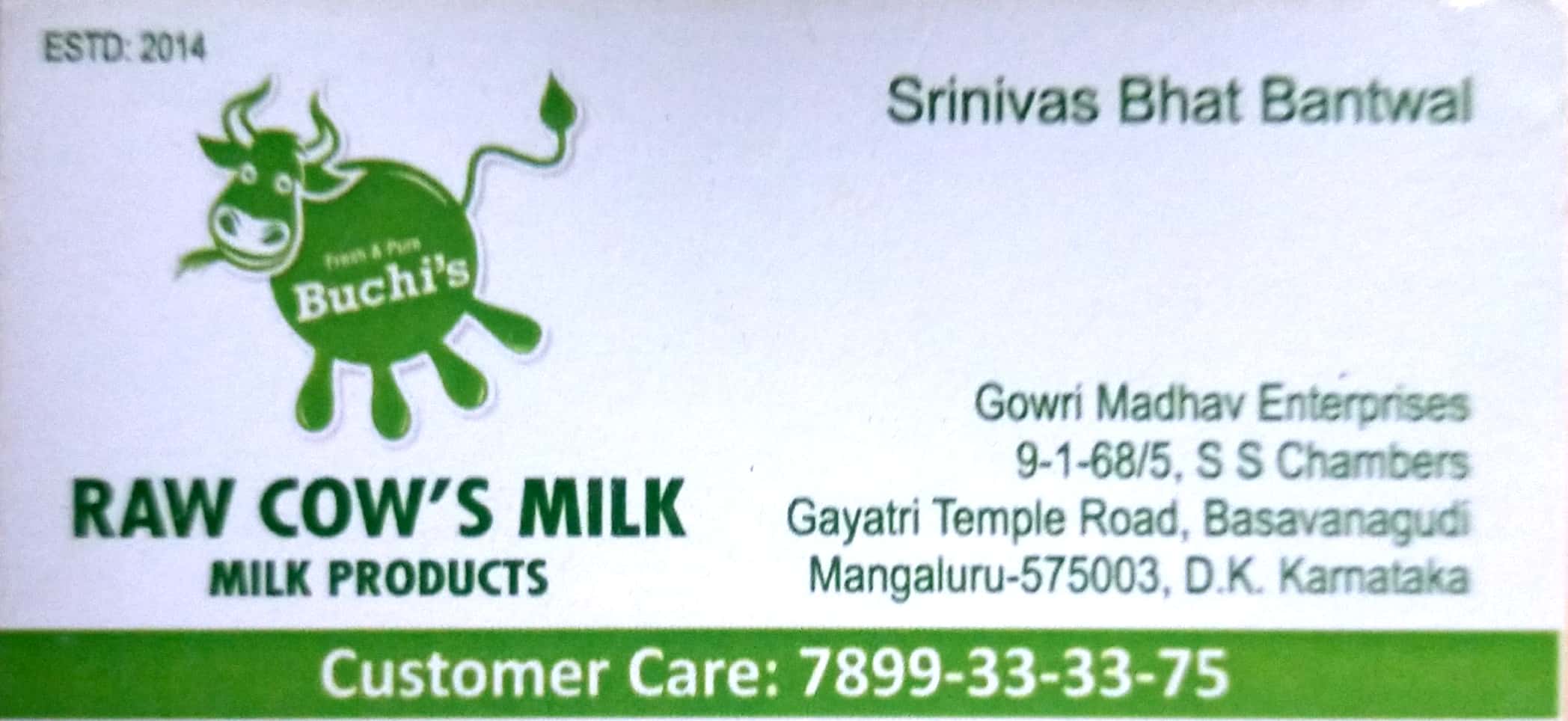 BUCHIS RAW COWS MILK  ( Milk Products)