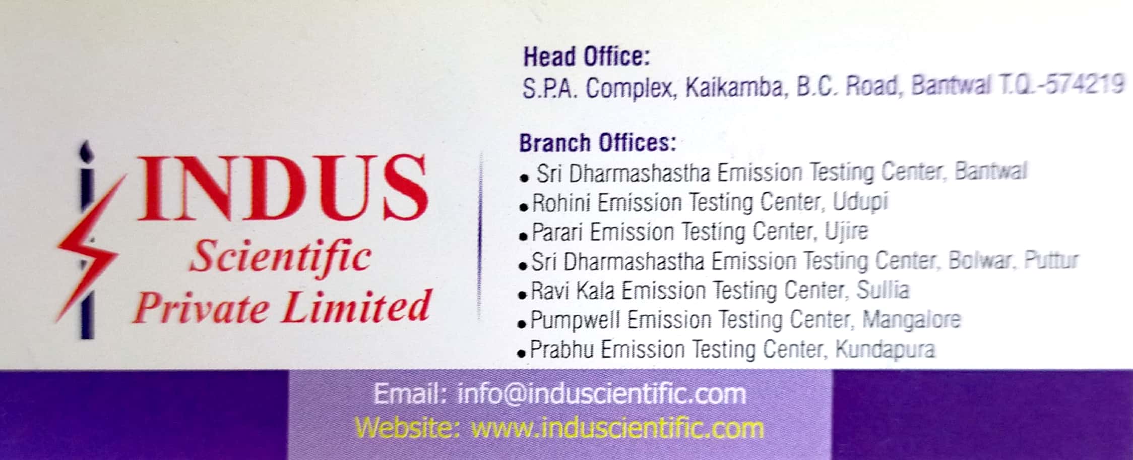 INDUS SCIENTIFIC PRIVATE LIMITED