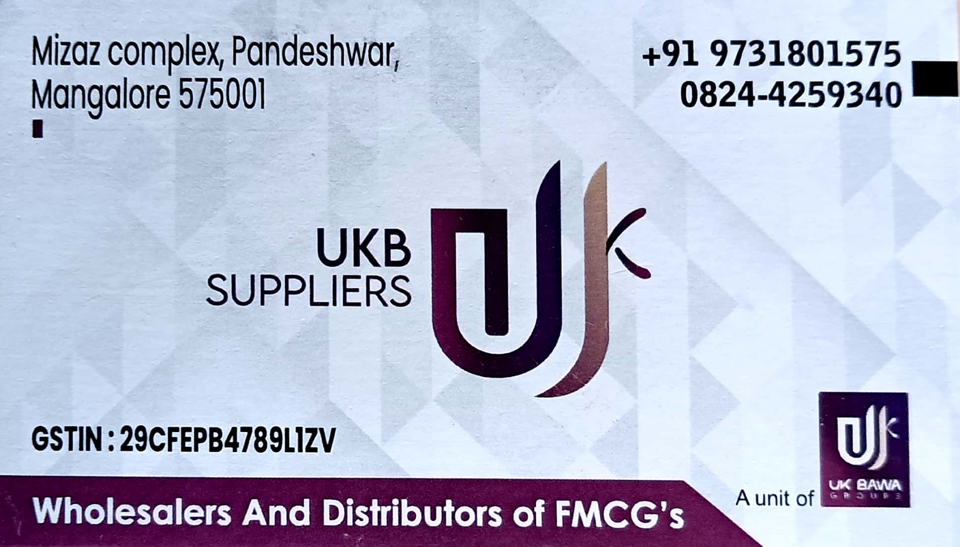 UKB SUPPLIERS