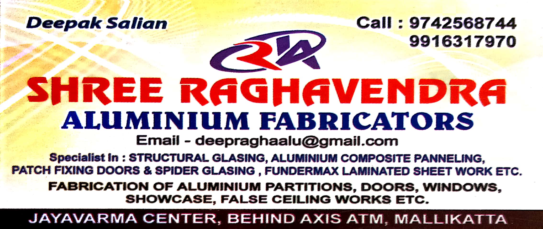 SHREE RAGHAVENDRA ALUMINIUM FABRICATORS
