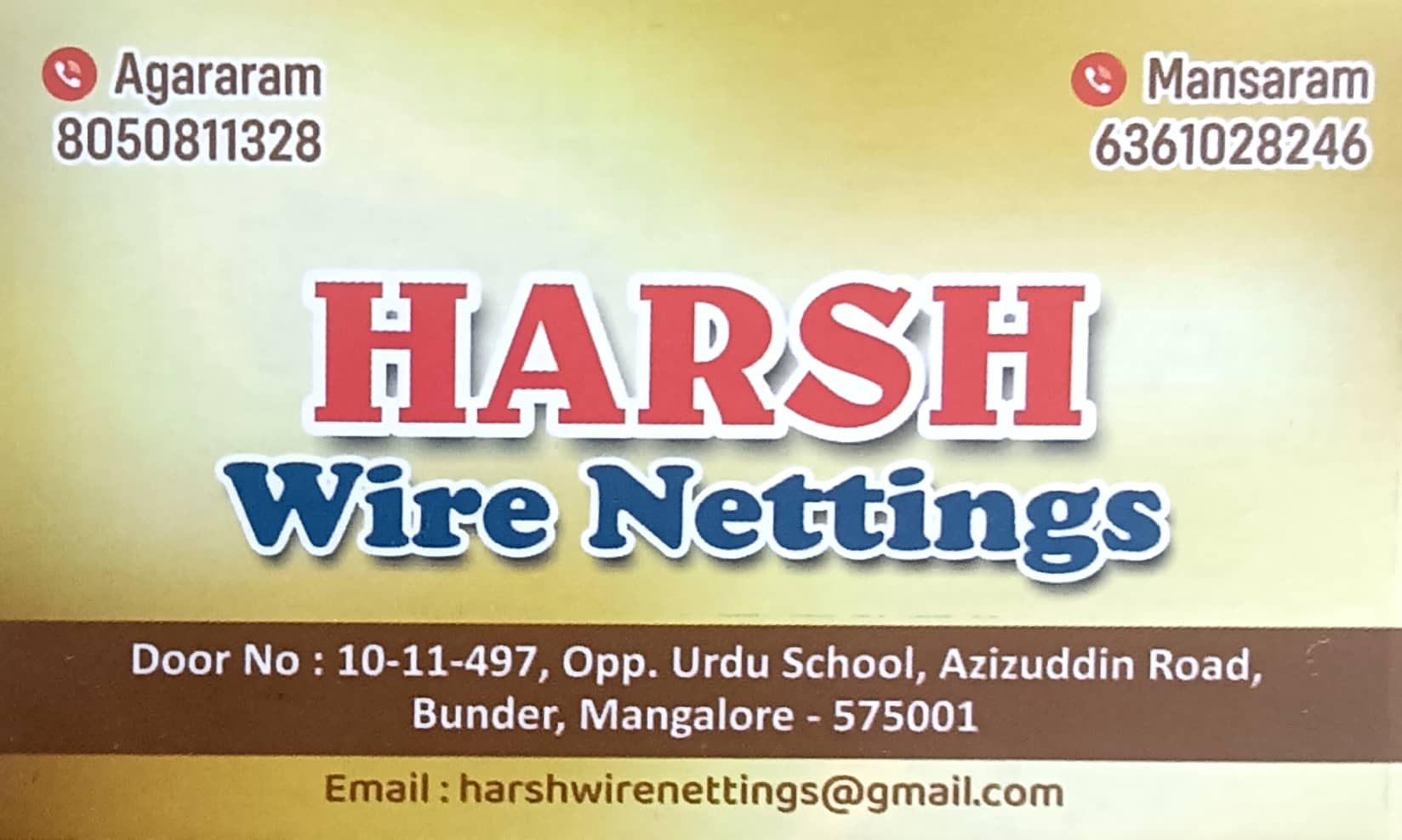 HARSH WIRE NETTINGS