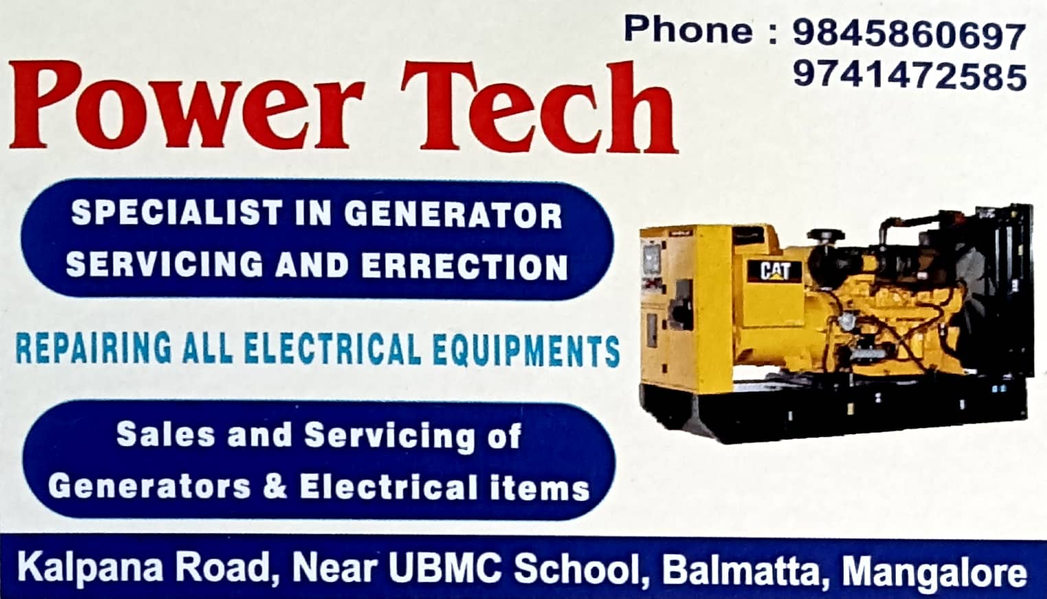 Generator Sales & Service In Mangalore