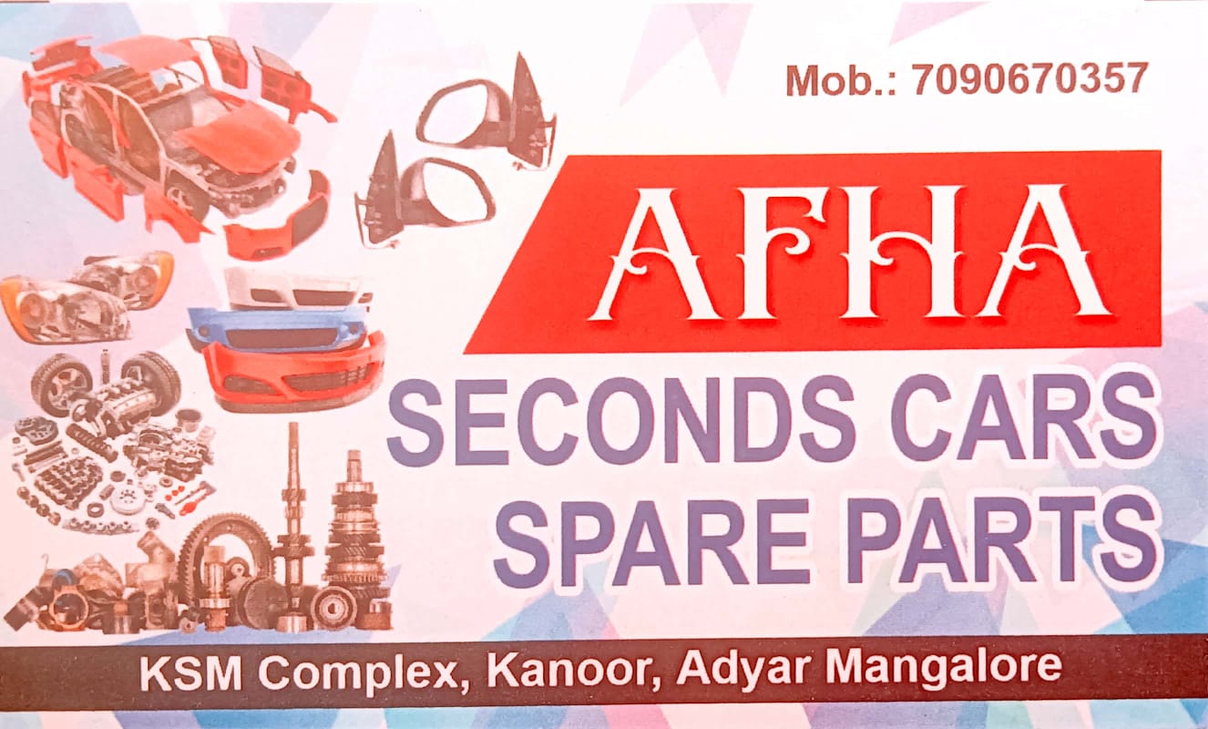 AFHA SECONDS CAR SPARE PARTS