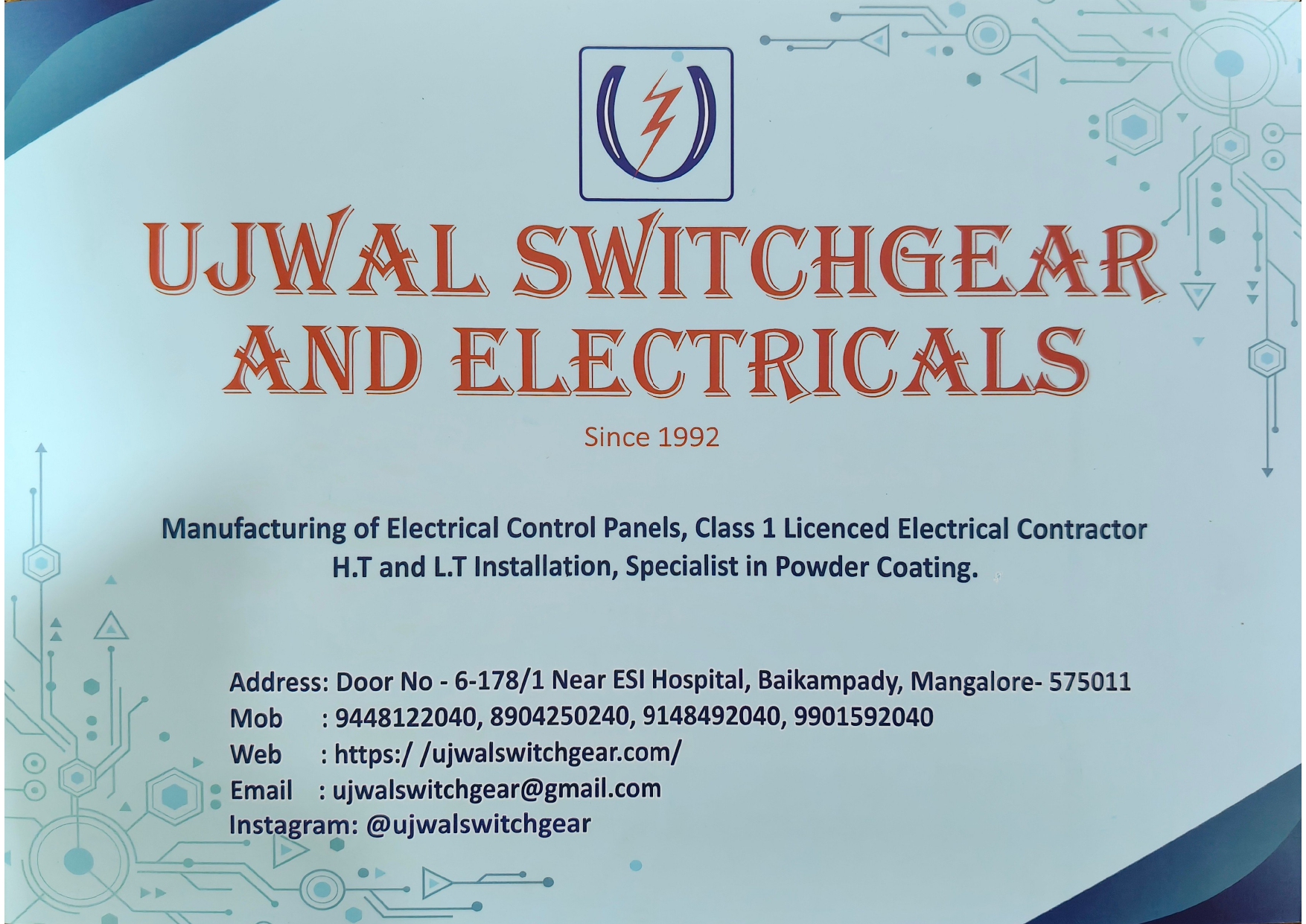 UJWAL SWITCHGEAR & ELECTRICALS