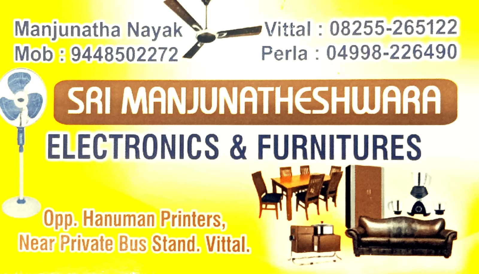 SRI MANJUNATHESHWARA ELECTRONICS & FURNITURES